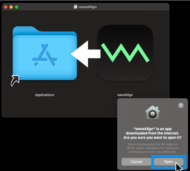 waveAlign installation for OSX (Mac)